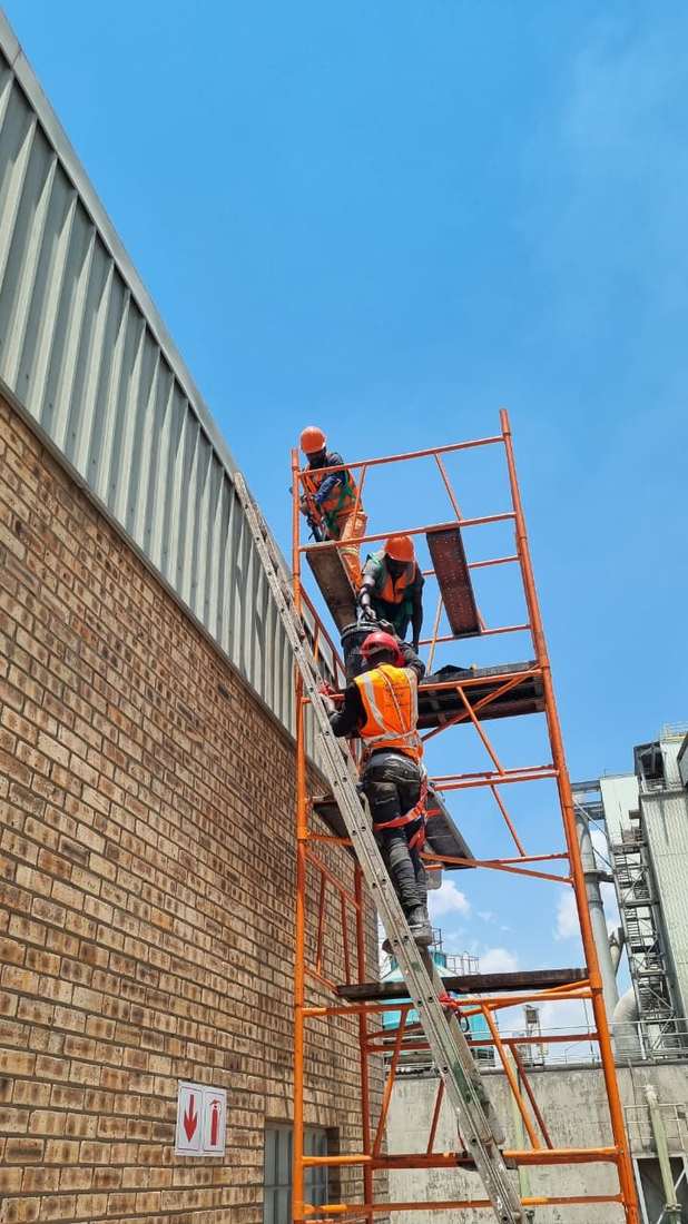 Scaffold work at height
